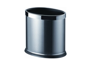 OVAL WASTEBIN OF STAINLESS STEEL