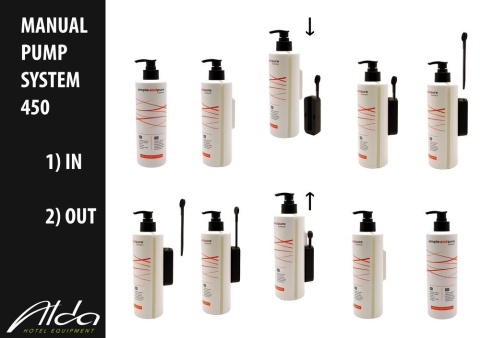 PLASTIC HOLDER FOR 450 ML PUMP SYSTEM BOTTLES