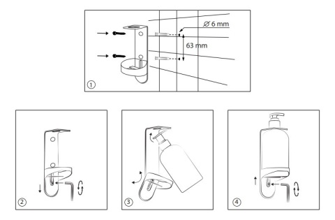 PODWÓJNY HOLDER PUMP SYSTEM DO BUTELEK 360ML - CHROMOWANY