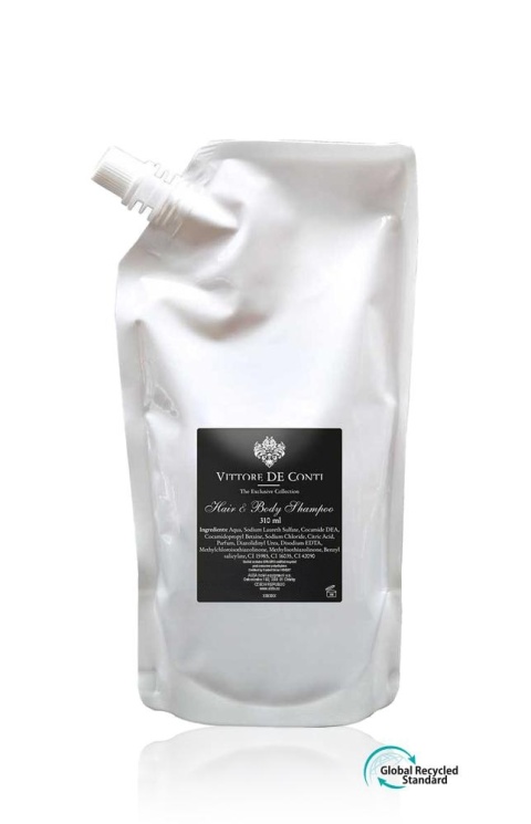 HAIR AND BODY SHAMPOO PUMP SYSTEM 310ML VITTORE DE CONTI - REFILL SACHET