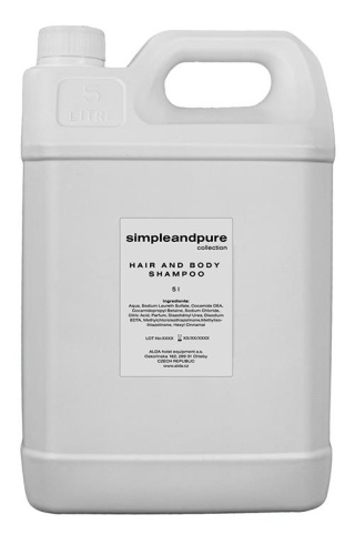 SZAMPON DO WŁOSÓW I CIAŁA SIMPLE AND PURE - PUMP SYSTEM - KANISTER 5L