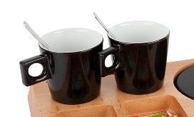 PORZELLANTASSEN SCHWARZ STARQ