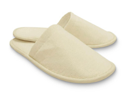 HOTEL SLIPPERS WITH CLOSED TOES BEIGE