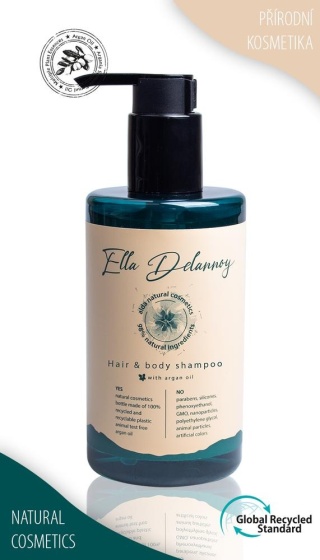 SZAMPON DO WŁOSÓW I CIAŁA PUMP SYSTEM 310ML ELLA DELANNOY - PUDEŁKO PREZENTOWE