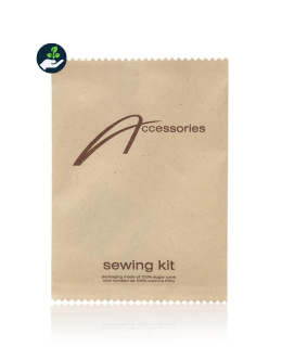 SEWING KIT IN BIODEGRADABLE PACKAGING NATURAL