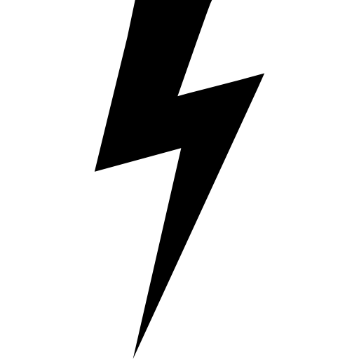 Free Icon | Lightning bolt black shape